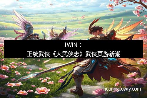 1WIN：正统武侠《大武侠志》武侠页游新潮